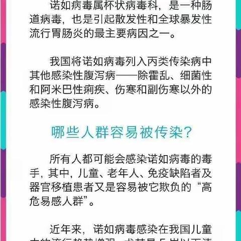 传染病系列科普   诺如病毒健康知识