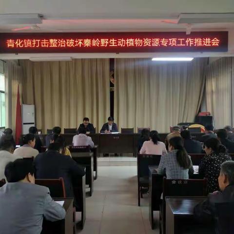 青化镇召开打击整治秦岭野生动植物资源专项工作推进会