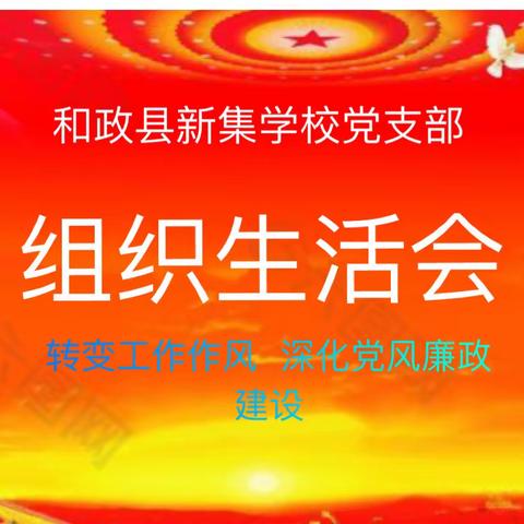 笃行不怠常自省，筑牢党魂守初心——和政县新集学校党支部召开2022年度组织生活会