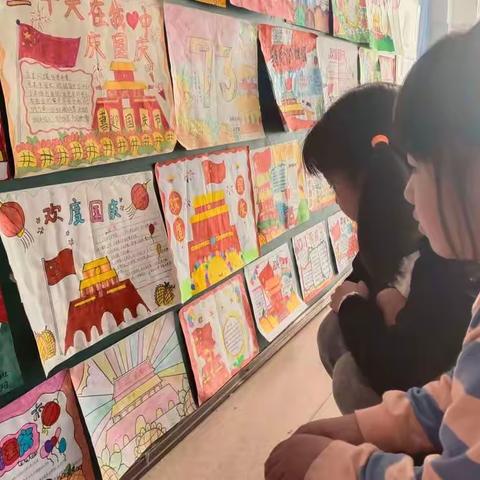 周家庄小学师生                                                              “迎国庆，颂祖国”书画展