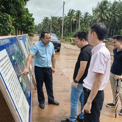 海南省交通运输厅调研组赴环岛旅游公路项目一工区文昌段调度项目建设工作