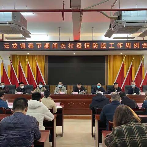云龙镇春节期间农村疫情防控工作周例会