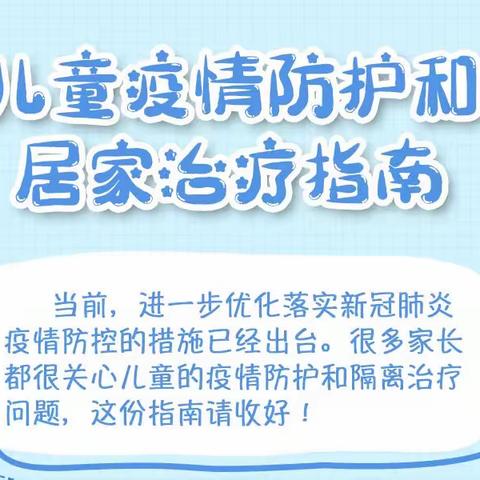 @所有家长，这份儿童疫情防护和居家治疗指南请收藏