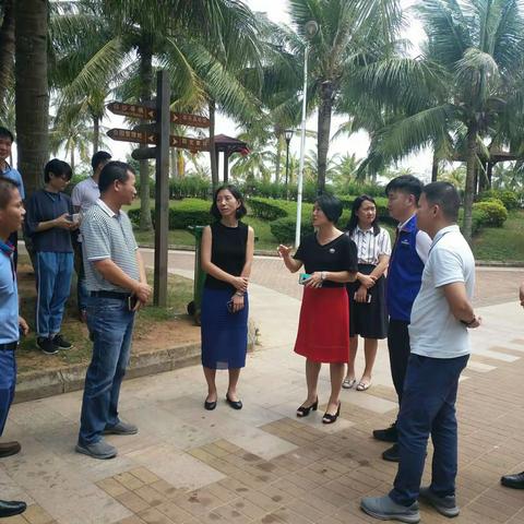 澄迈县考察团一行人到美兰区白沙门湿地保护站进行考察参观学习工作
