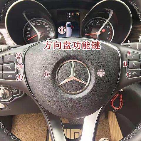 奔驰V260功能键简要说明！