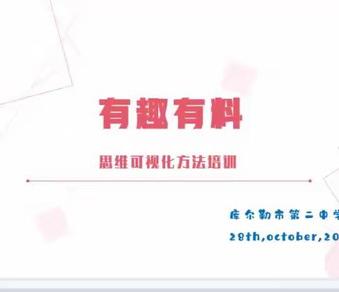 精教深学行远舟，让教育看见思考的力量---库尔勒市第二中学“思维可视化”教师专题培训