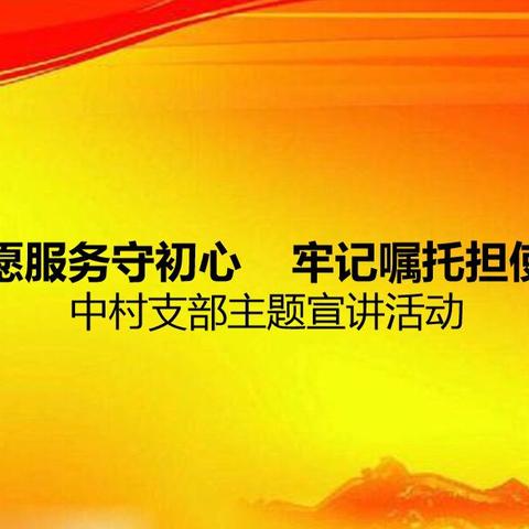 山阳农商银行中村支行党支部开展“志愿服务守初心、牢记嘱托担使命”主题党日宣讲活动