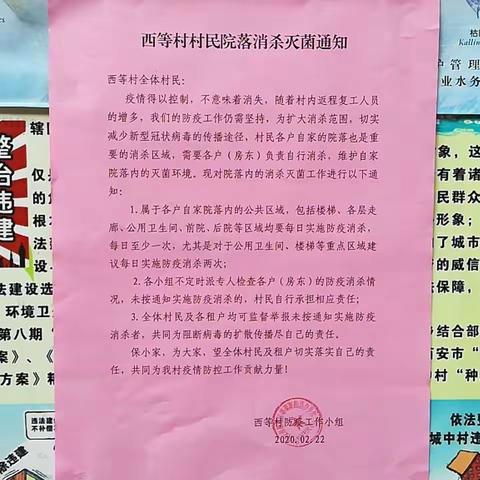 西等村全面实施村民院落消杀灭菌行动