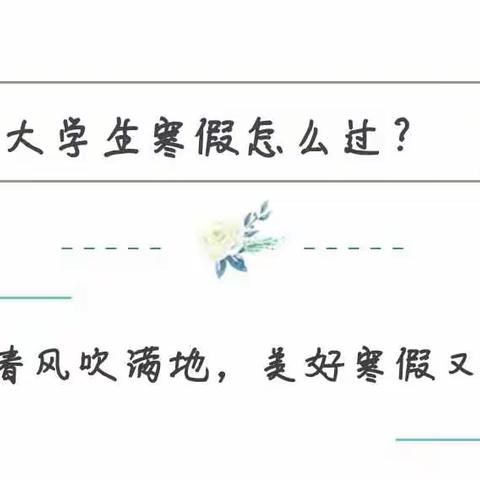 大学生寒假怎么过？