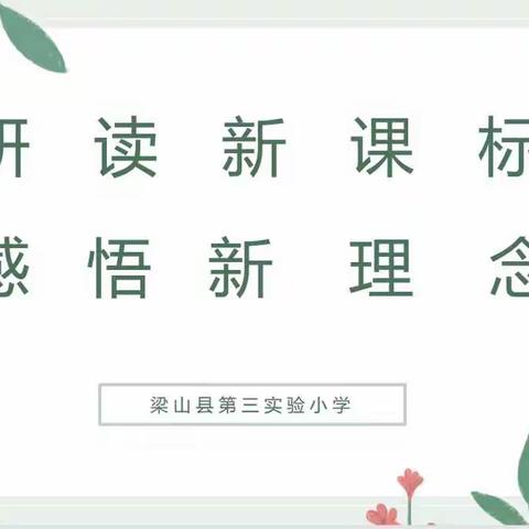 研读新课标 感悟新理念——梁山县第一实验小学教育集团（三实小校区）数学学科《新课标解读》学习活动纪实