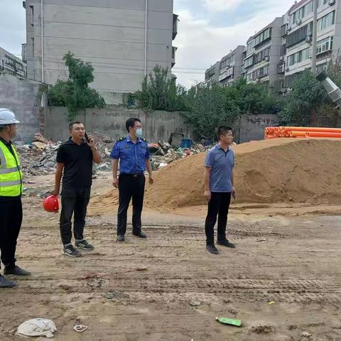 北园办事处检查工地扬尘污染防治工作