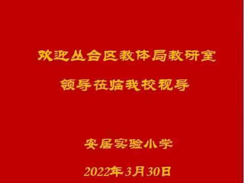 教学视导春风暖  引领成长意更浓——安居实验小学迎视导工作