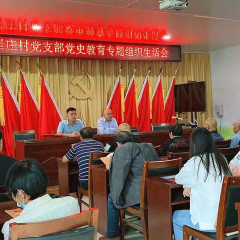 崔庄村党支部进行《党史学习教育主题组织部生活会》
