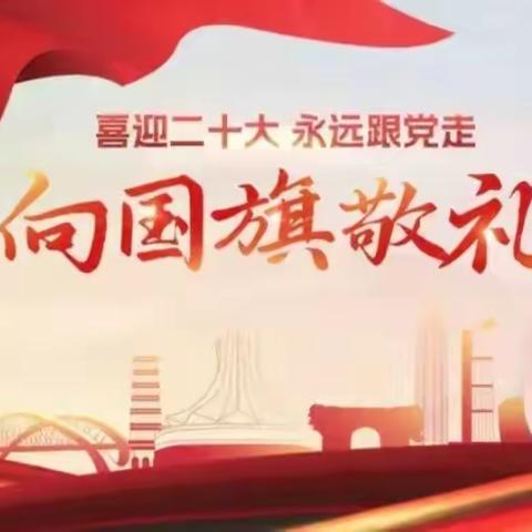 桃源乡张坊小学“喜迎二十大   向国旗敬礼”活动