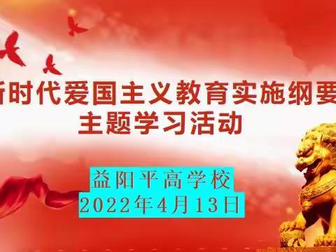 益阳平高学校X1701中队《新时代爱国主义教育实施纲要》主题学习活动