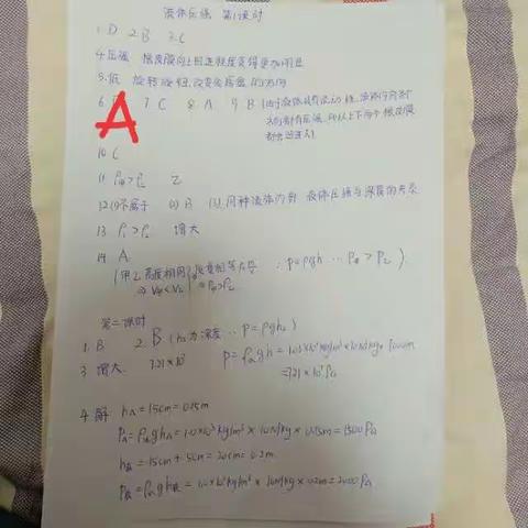 物理作业:纠错自学及课本知识点划写