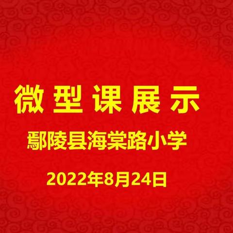 “新”光熠熠展风采，扬帆起航时可待——鄢陵县海棠路小学新入职教师微型课展示活动