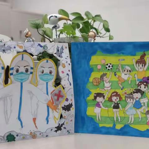 有色小学四年级孩子们的画