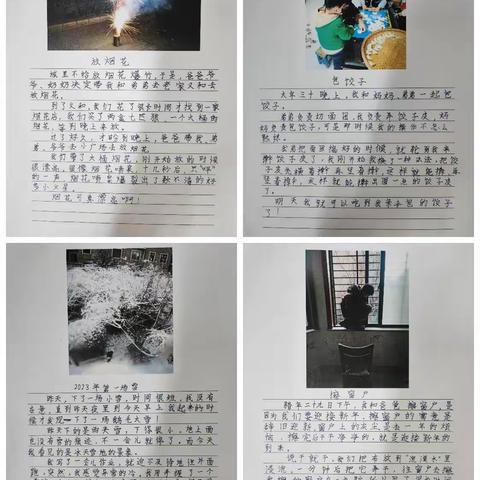 滁州市湖心路小学四二班部分优秀寒假作业展示