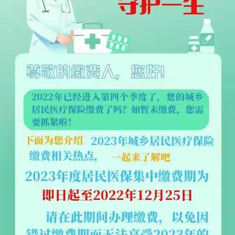 广大人民群众注意了，居民医保缴费开始啦！！！