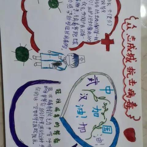 横堤铺小学五（1）班关于防控新型冠状病毒性肺炎的活动