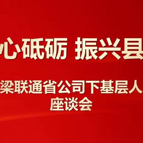 吕梁联通召开省公司下基层交流人员座谈会