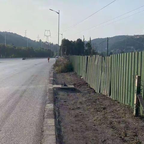 美化城乡环境卫生 环卫工人除草忙