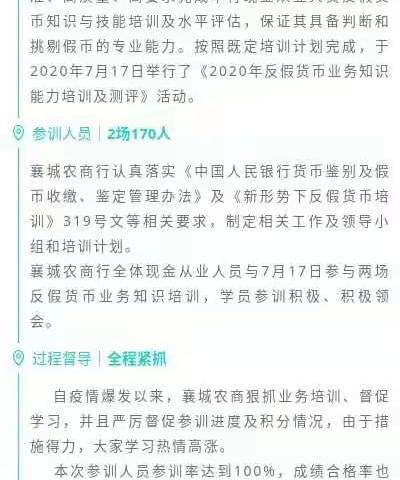 襄城农商行圆满完成2020年反假货币业务知识测评