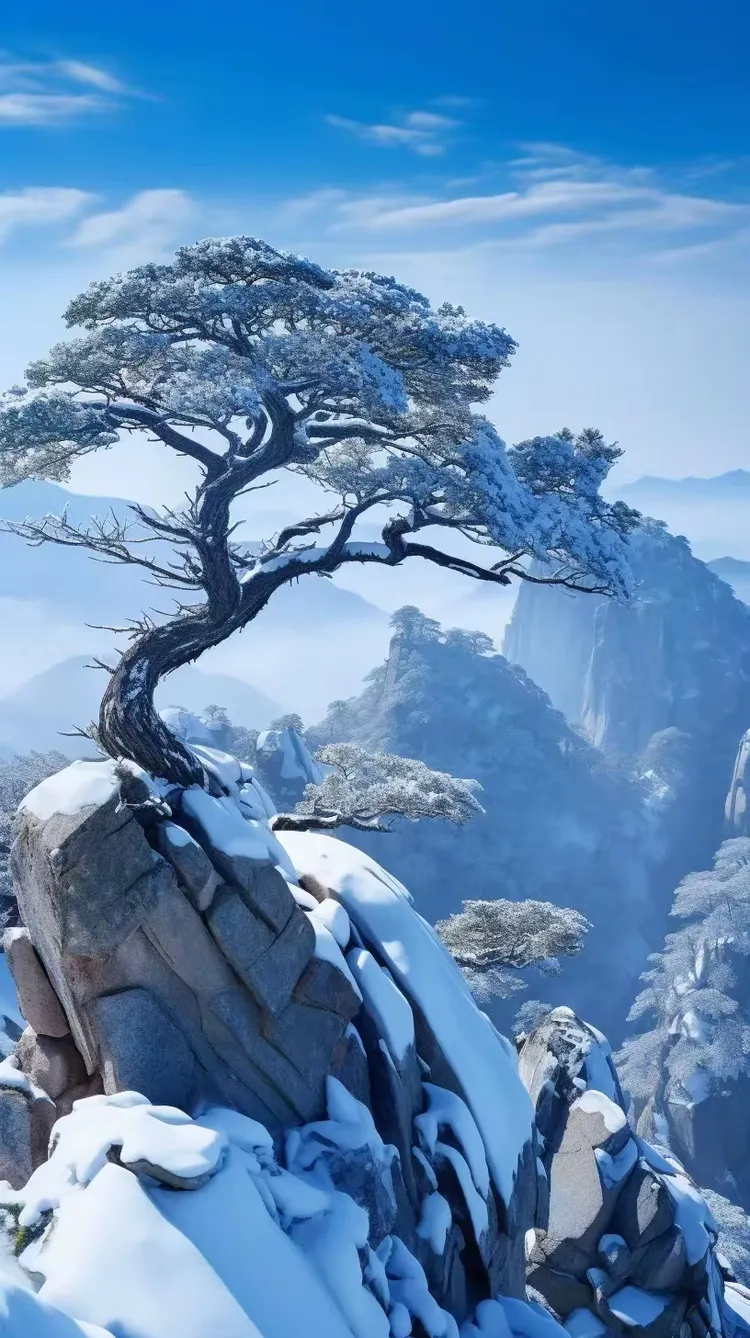 ‌ 雪中傲松 问鼎苍穹‌