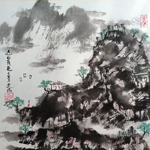 卡纸画33x33公分