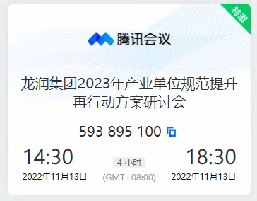 疫情防控不放松  工作推进不停步——龙润集团线上召开《2023年产业单位规范提升再行动》研讨会