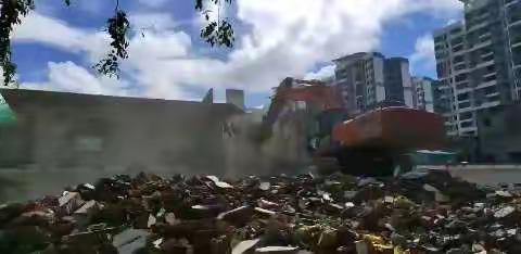 天涯区“双统筹”百日攻坚行动海坡芒果村棚改项目范围内征拆工作情况（11月23日共拆除房屋4栋）