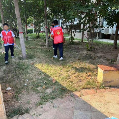 濮阳市油田五中新时代文明实践活动——走进社区，做文明卫士