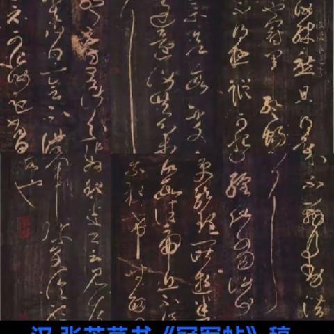 学草习张芝💞无人不识君半张狂草帖🍷一纸冠古今