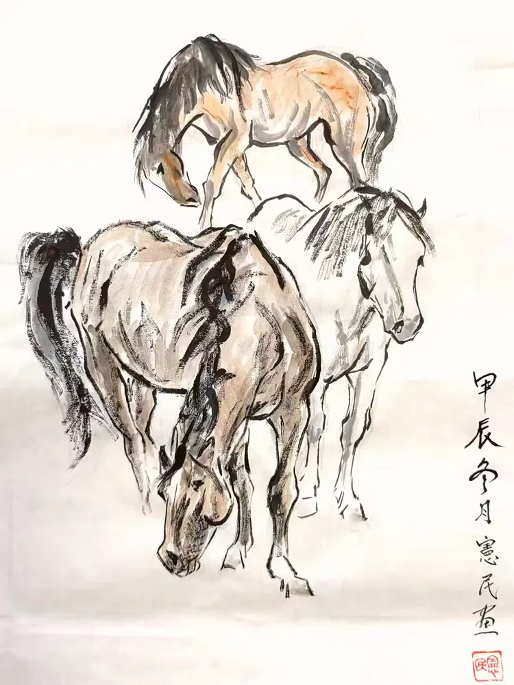 我爱画马之二(第101一200幅)