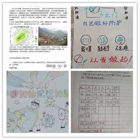 北关小学四年级5班战疫情(一)：记历史，明使命