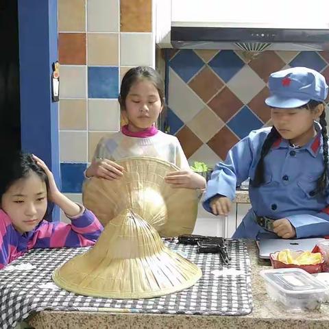三个小姑娘致敬红色经典