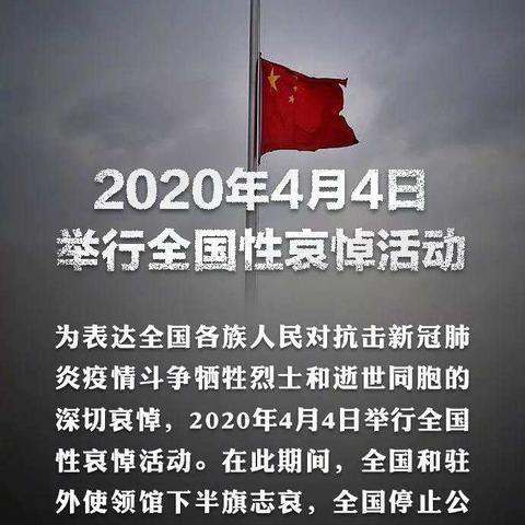 【金龙幼儿园】——2020年4月4日哀悼·致敬逆流而上的守护者