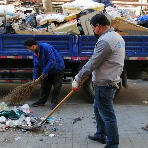 大营门街环境清整及小区消毒工作信息