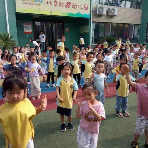中二班宝贝开园的第一天。😊😊😊