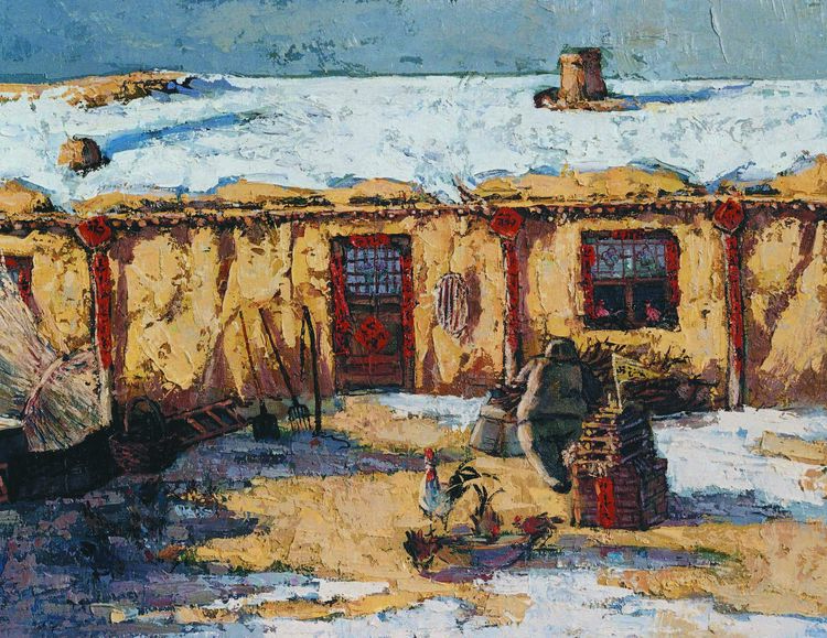 赵福·油画 | 年味织就的乡愁画卷