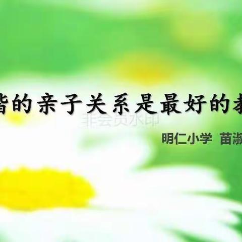 2017级六班《和谐的亲子关系是最好的教育》读后感