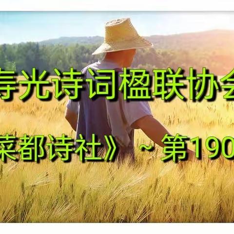 寿光诗词楹联艺术家协会《菜都诗社》微刊第190期