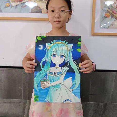 点通美术学校碧桂园校区少儿部高级班暑期8.14-8.16部分学生作品