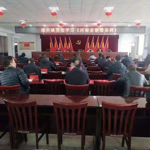 城关镇学习《河南省禁毒条例》