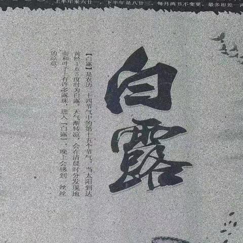 诗意节气——白露