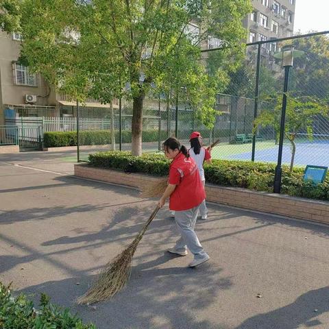清扫美丽校园&交通文明劝导
