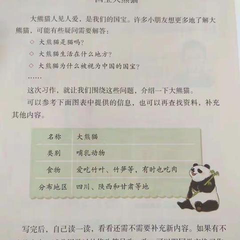 第七单元习作—《国宝大熊猫》