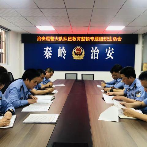 治安巡警大队党支部召开队伍教育整顿专题组织生活会