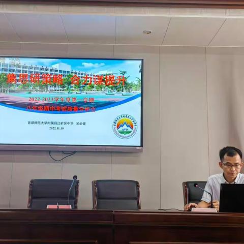 集思研策略，合力谋提升—2022-2023学年度第一学期八年级期中考试成绩分析会
